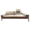 Sofa Spirit Stoff JAB Xantos 1 1362 093 Grau Gestell Platingrau Lackiert Metallfuß Chrom Mit Rückenverstellung Und Kissen