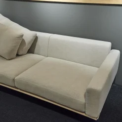 Sofa Spirit Stoff Simple Fb 080 Gestell Holz Esche Metallfuß Chrom Glanz