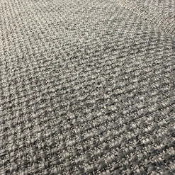 Sofa Stella Bezug Stoff Erica 596 Grey 12 Grau Gestell Metall Schwarz Inklusive Zwei Kopfstützen