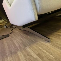 Sofa Stella 1-Sitzig Leder Batick Snow Fuß Chrom