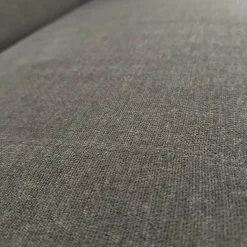 Sofa Sticky Bezug Stoff Steppe 83 Grau Hohe Rückenlehne Füße Eiche Kreideweiß