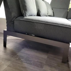 Sofa Stoff 24 516 Flaschengrün Grün Grau Gestell Stahl Feinstruktur RAL 7022 Umbragrau Pulverbeschichtet Matt