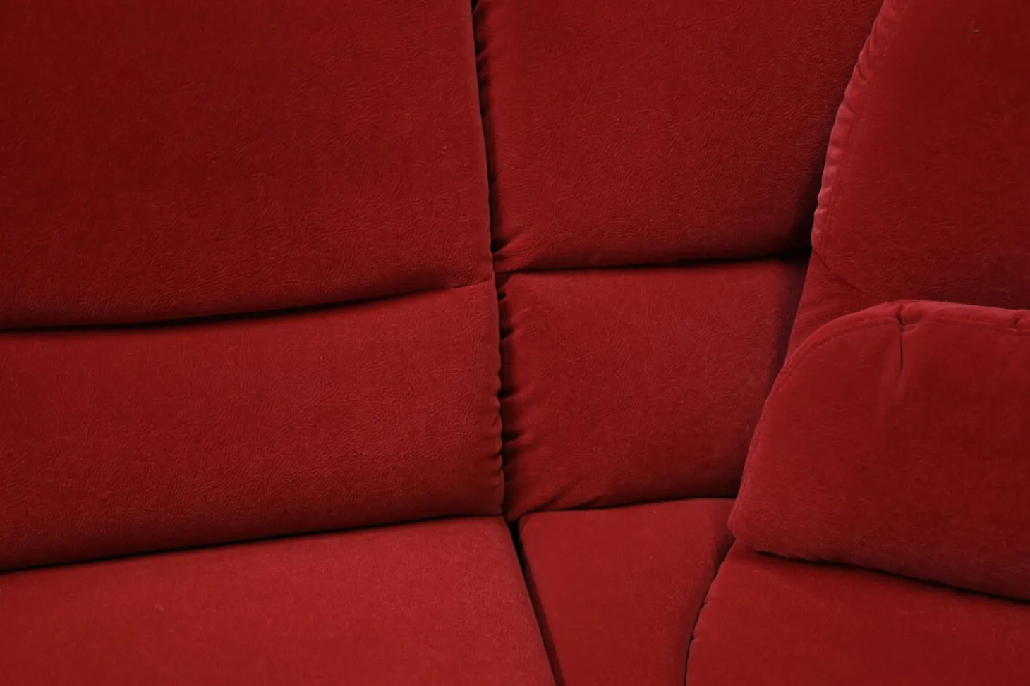 Sofa Stoff Nanova Terracotta Denise II mit Elektrischer Relaxfunktion und Drehecke