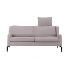 Sofa Stoff U2583G Grau Gestell Metall Schwarz Inklusive Kissen
