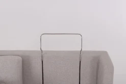 Sofa Stoff U2583G Grau Gestell Metall Schwarz Inklusive Kissen