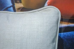 Sofa Sumo Stoff Limestone Hellgrau Gestell Schwarz