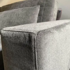 Sofa Und Hocker Airy Bezug Stoff 2813.95 Anthrazit Gestell Metall Chrom Glänzend