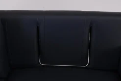 Sofa Variation 108 Leder L7060C Dunkelblau Füße Edelstahlkufen Silber Inklusive Kopfteilkissen