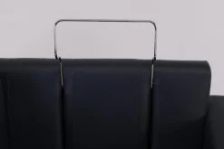 Sofa Variation 108 Leder L7060C Dunkelblau Füße Edelstahlkufen Silber Inklusive Kopfteilkissen