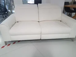 Sofa Venosa Stoff Cl.4 Nevio Weiß mit Verstellfunktion