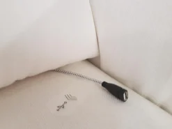 Sofa Venosa Stoff Cl.4 Nevio Weiß mit Verstellfunktion