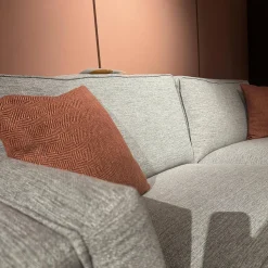 Sofa Victoria Bezug Stoff Bravo 18 Grau Füße Standard Holz Wenge Schwarz Ohne Dekokissen