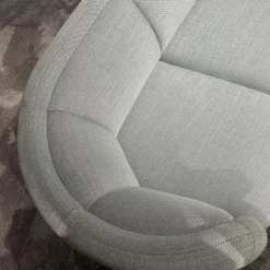 Sofa Vuelta 25640 Stoff F Tekla Platin Grau Füße Metall Bronze