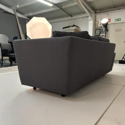 Sofa Wave Bezug Stoff U2952G Grau Schwarz Einlegekissen Leder L9999B Rot Füße Buche Schwarz