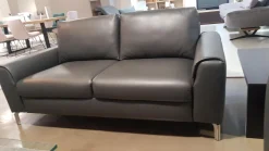 Sofa WK660 Venosa Zweisitzer Leder Montana Basalto Grau
