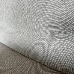 Sofa Zweisitzer Grantorino Stoff Col. Tess Bouce Sabbia Grau Leder Saddle Beige