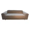 Sofabank 136 Stoff Rohi Credo Snow PG 7800 Weiß Stahlfuß Tiefschwarz RAL 9005