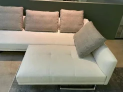 Sofaecke Prime Time Version B Stoff Bora Wool Kufen Aluminium Hochglanz mit Schwenkfunktion