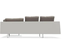 Sofaecke Prime Time Version B Stoff Bora Wool Kufen Aluminium Hochglanz mit Schwenkfunktion