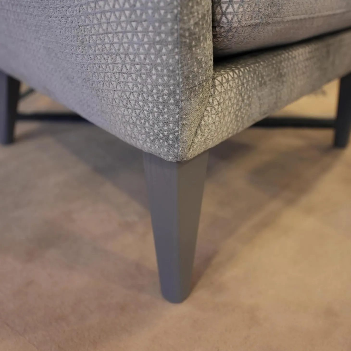 Sofagarnitur Coco Bezug Jab 9 2241 091 Graubeige Füße Massivholz Lackiert Grau