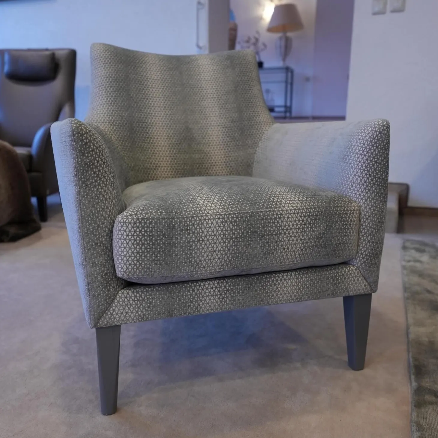 Sofagarnitur Coco Bezug Jab 9 2241 091 Graubeige Füße Massivholz Lackiert Grau