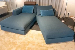 Sofakombination Marlo Stoff Juna Petrolblau U1523J Blau Fuß Schwarz Mit Rückenkissen 903