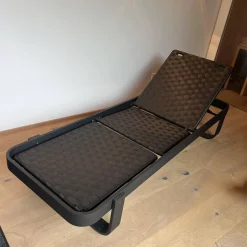 Sonnenliege Relax Auflage Stoffe Natte Grey Grau Gestell Tex light Grey Grau