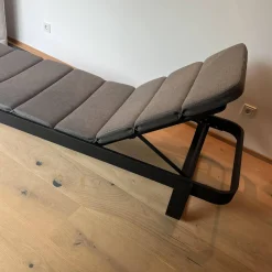 Sonnenliege Relax Auflage Stoffe Natte Grey Grau Gestell Tex light Grey Grau