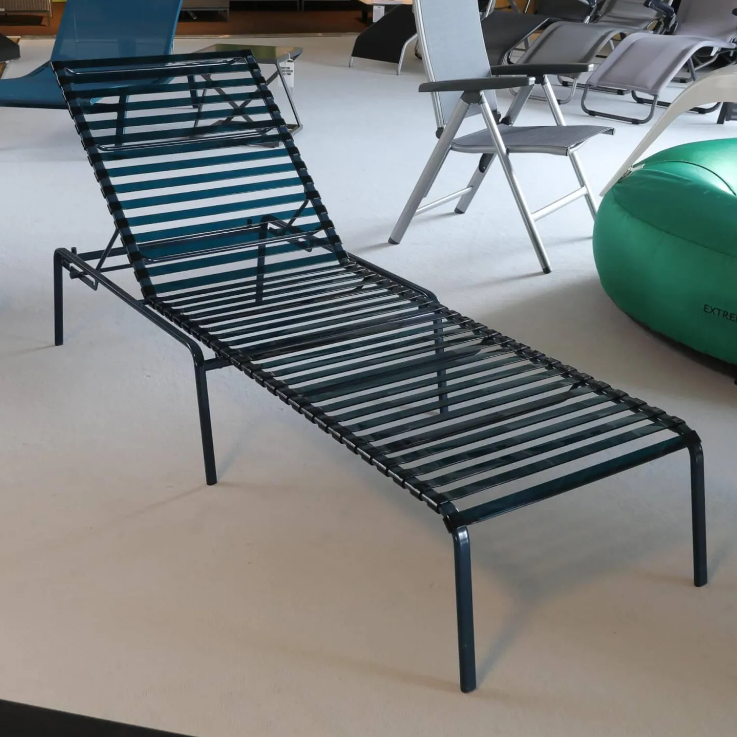 Sonnenliege Striped Lettino Gestell Stahlrohr Blau 5062 Sprossen Polyamid Blau 2025 TR