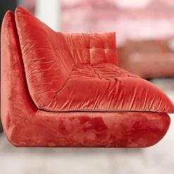 Soulmate Sofa 220/110 Stoff City Velvet Reloaded CA7832/063 Rot