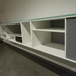 Sound Unit Lack Matt Weiß Frontfarbe Fjord Mit Abdeckplatte Glas