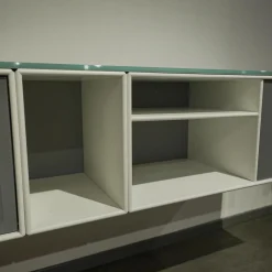 Sound Unit Lack Matt Weiß Frontfarbe Fjord Mit Abdeckplatte Glas