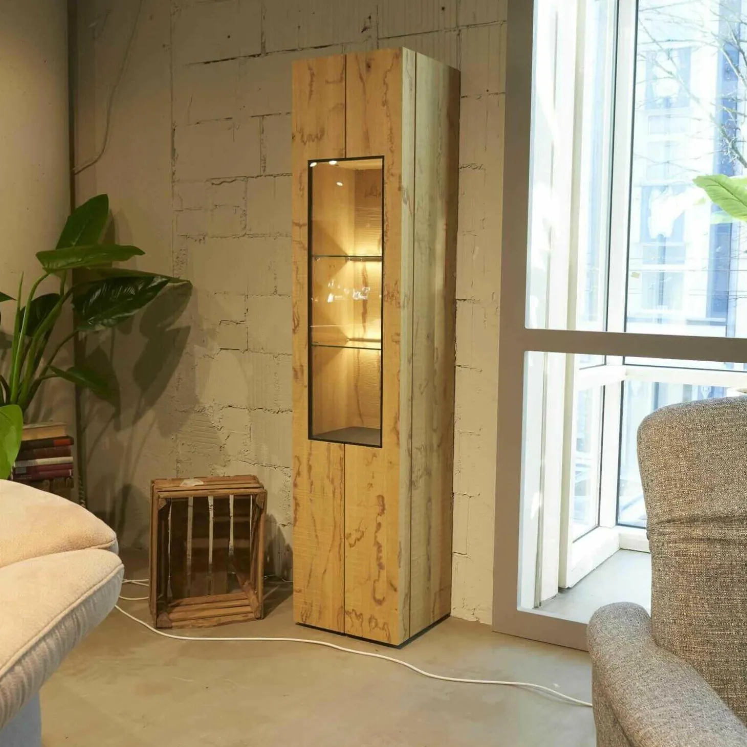 Standelement Hannover 9230-0044 Tannineiche Sägerau Gebürstet