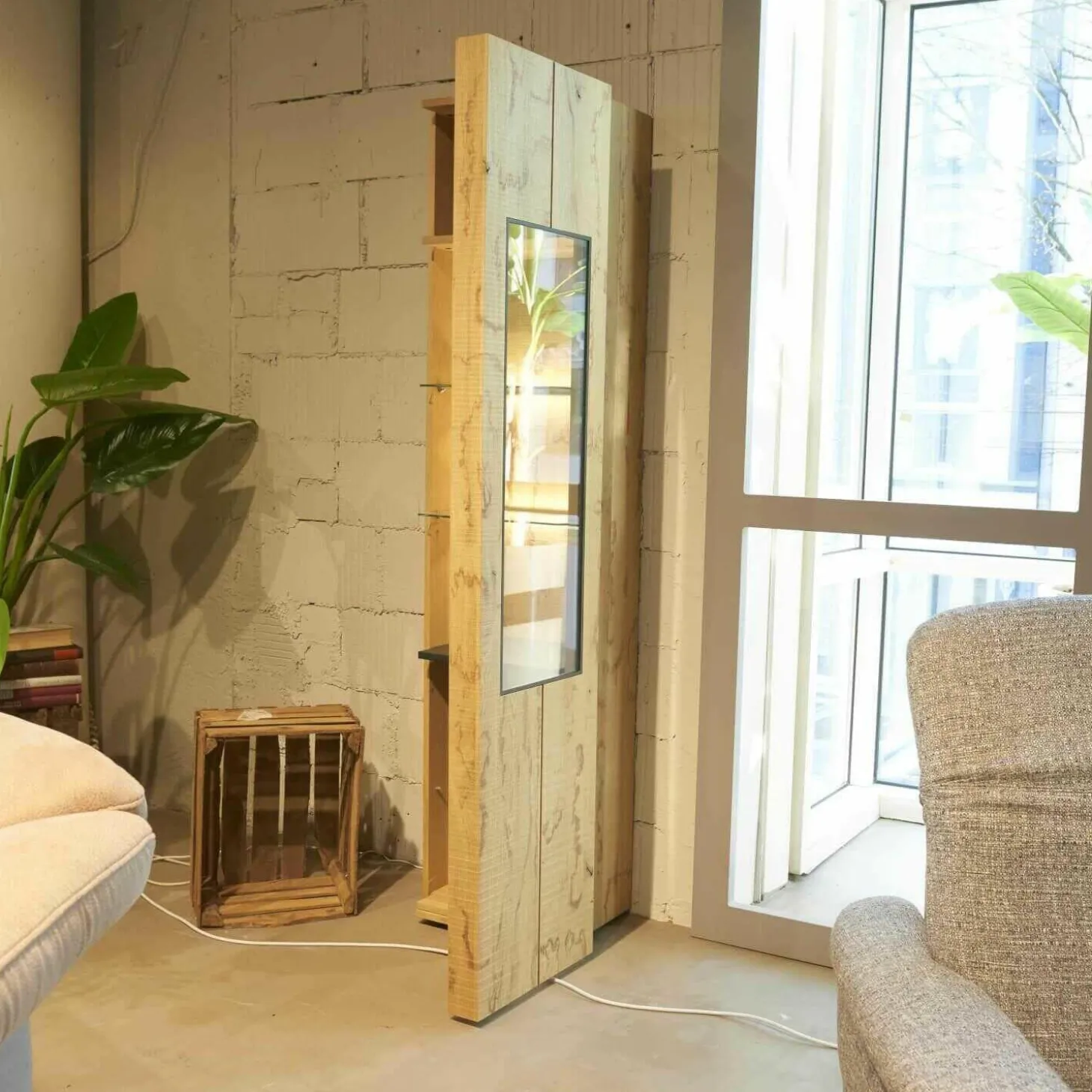 Standelement Hannover 9230-0044 Tannineiche Sägerau Gebürstet