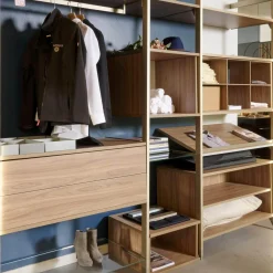 Stangensystem Atrio Alu Goldfarbig Holzdekor Wallnuss