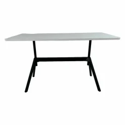 Stehtisch Level Tischplatte HPL Beschichtet Weiß mit Zargengestell