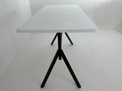 Stehtisch Level Tischplatte HPL Beschichtet Weiß mit Zargengestell