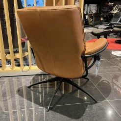 Stressless-Sessel Tokyo Leder Noblesse 34 Tigereye Gestell Star 45 Matt Black Low Standard Base