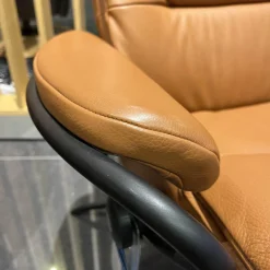 Stressless-Sessel Tokyo Leder Noblesse 34 Tigereye Gestell Star 45 Matt Black Low Standard Base