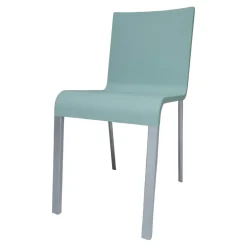 Stuhl 03 Sitzschalenfarbe Mint Untergestell Pulverbeschichtet Silber Glatt
