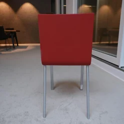Stuhl 03 Sitzschalenfarbe Signalrot Untergestell Pulverbeschichtet Silber Glatt