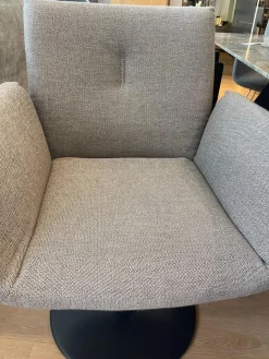 Stuhl Alvo Stoff 9127 Braun Tellerfuß Schwarz