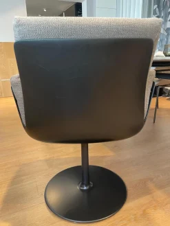 Stuhl Alvo Stoff 9127 Braun Tellerfuß Schwarz