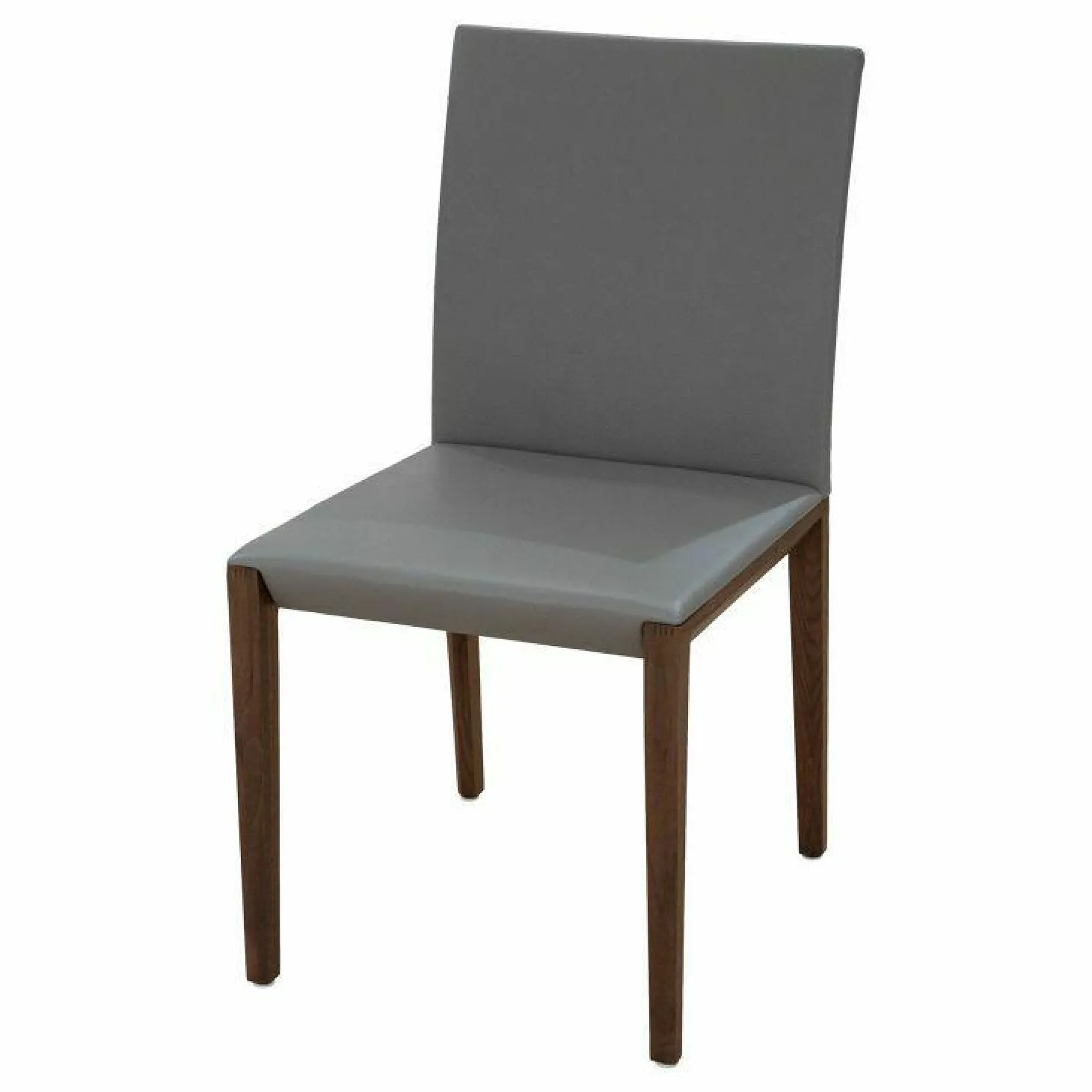 Stuhl Andoo 1102 Bezug Leder Torro 1287 Stone Grau Füsse Amerikanischer Nussbaum