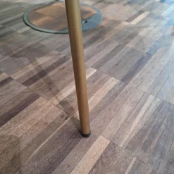 Stuhl Armchair 369 Stoff Harald Jade Grau Gestell Messing