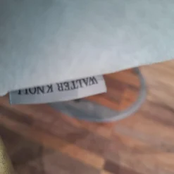 Stuhl Armchair 369 Stoff Harald Jade Grau Gestell Messing