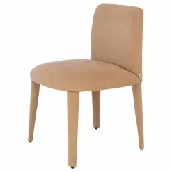 Stuhl Babi Stoff TDC139 Cassiopea Braun Rosa Abziehbar Füsse mit Stoff bezogen