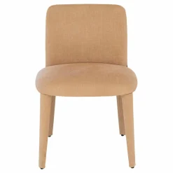 Stuhl Babi Stoff TDC139 Cassiopea Braun Rosa Abziehbar Füsse mit Stoff bezogen