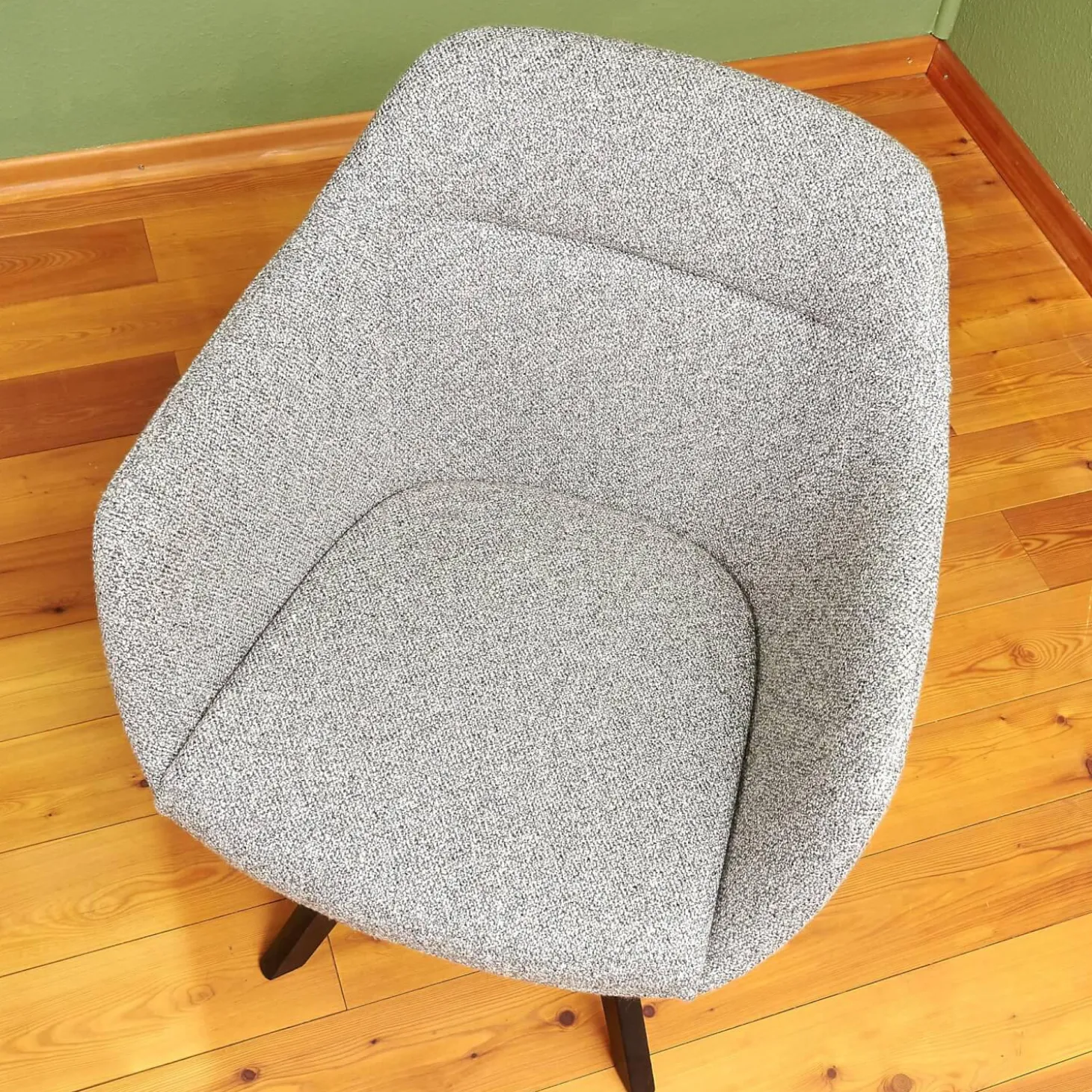 Stuhl Cara Mit Armlehnen Stoff Mara BW 1763 383 Grau Gestell Eiche Schwarz Gebeizt