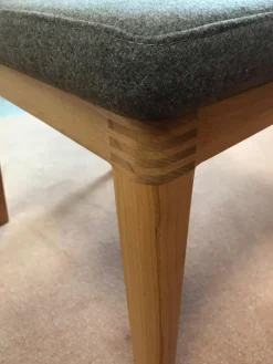 Stuhl CASA-SONO Kernbuche Massiv Geölt Stoff Wollfitz 3701 Schoko Braun